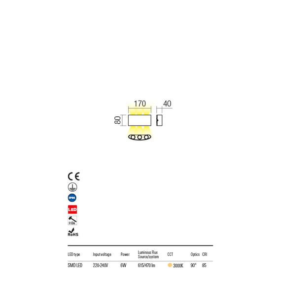 LED Външен аплик FABO 90225 Redo IP54 | Osvetlenieto.bg