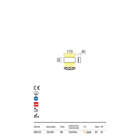 LED Външен аплик FABO 90227 Redo IP54 | Osvetlenieto.bg