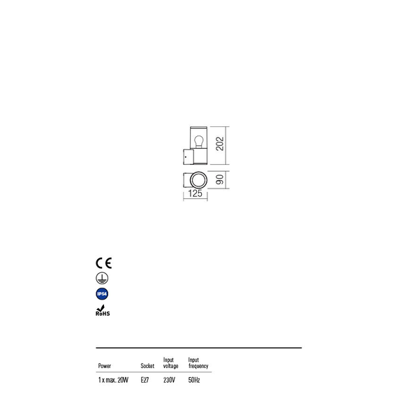 Външен аплик FRED 90047 Redo IP54 | Osvetlenieto.bg