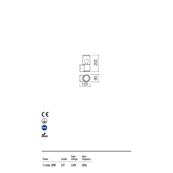 Външен аплик FRED 90047 Redo IP54 | Osvetlenieto.bg