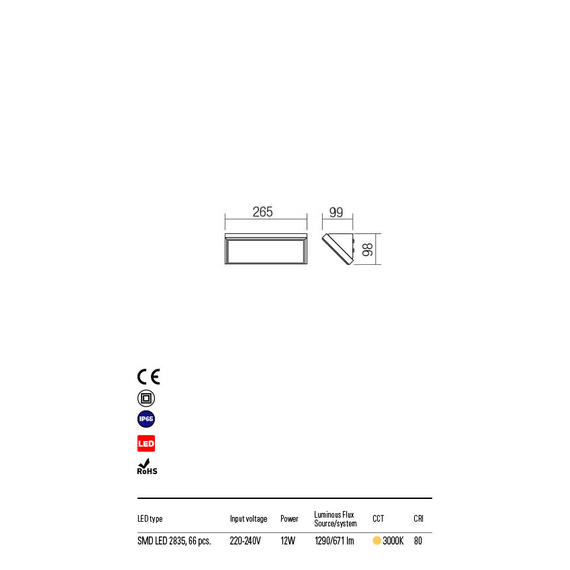 LED Външен аплик MAKO 90159 Redo IP65 | Osvetlenieto.bg LED Външен аплик MAKO 90159 Redo IP65 | Osvetlenieto.bg