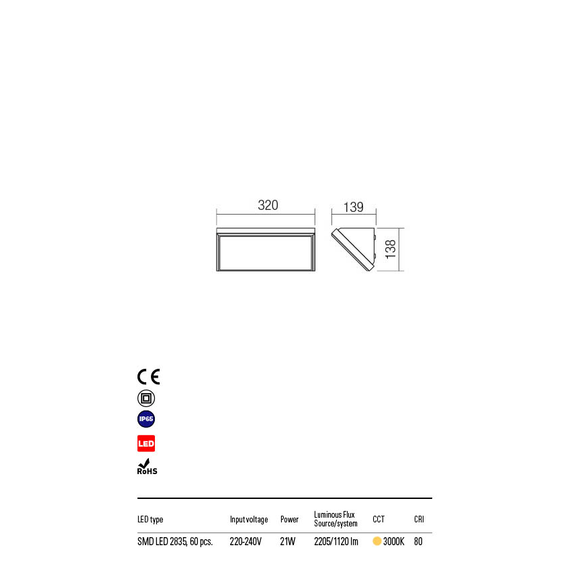 LED Външен аплик MAKO 90160 Redo IP65 | Osvetlenieto.bg LED Външен аплик MAKO 90160 Redo IP65 | Osvetlenieto.bg