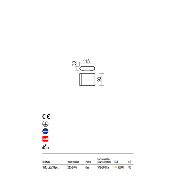 LED Външен аплик POCKET 9620 Redo IP54 | Osvetlenieto.bg