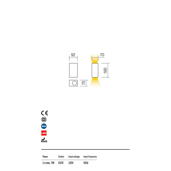 Външен аплик PUNTA 90152 Redo IP44 | Osvetlenieto.bg