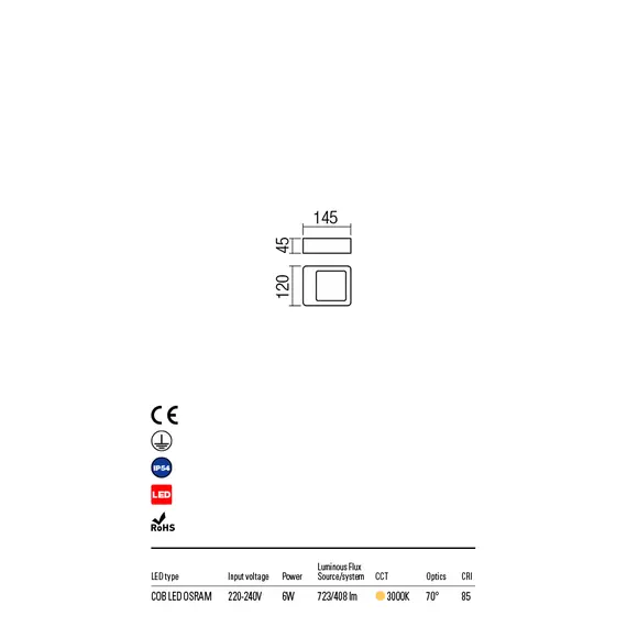 LED Външен аплик RADEON 90012 Redo IP54 | Osvetlenieto.bg