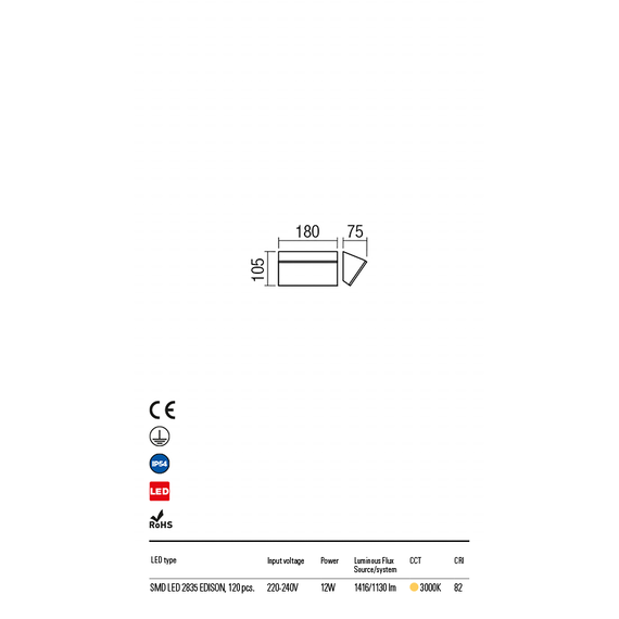 LED Външен аплик TOKYO 90017 Redo IP54 | Osvetlenieto.bg LED Външен аплик TOKYO 90017 Redo IP54 | Osvetlenieto.bg