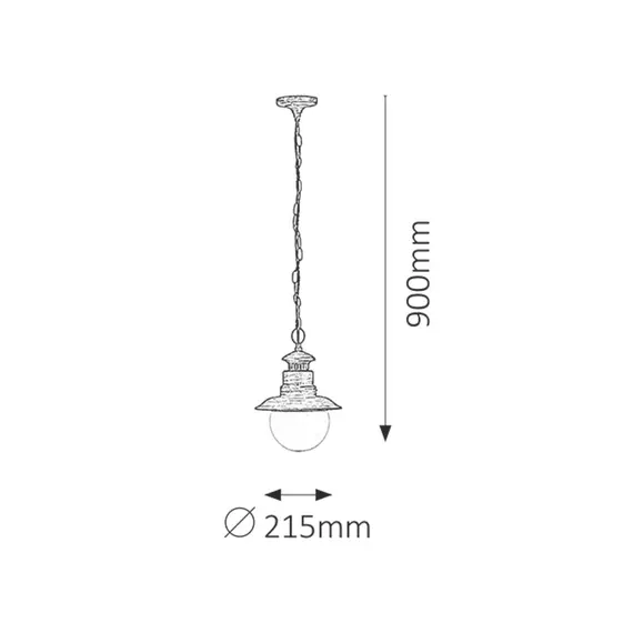 Външна висяща лампа Odessa 8164 Rabalux 1xE27 | Osvetlenieto.bg
