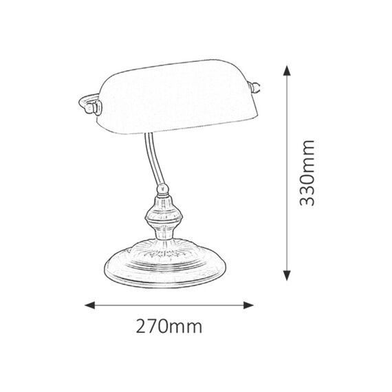 Банкерска лампа Bank 4037 Rabalux 1xE27 | Osvetlenieto.bg