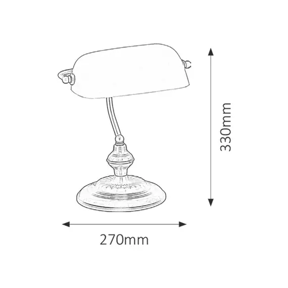 Банкерска лампа Bank 4037 Rabalux 1xE27 | Osvetlenieto.bg
