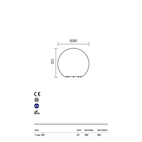 Градинска сфера BALOO 9965 Redo IP65 | Osvetlenieto.bg