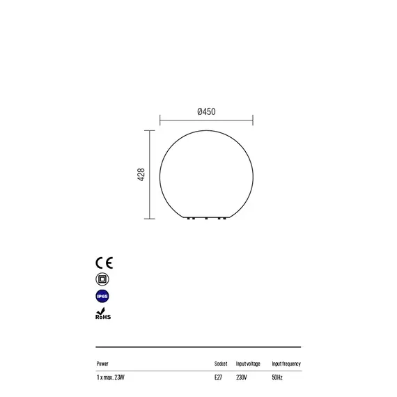 Градинска сфера BALOO 9968 Redo IP65 | Osvetlenieto.bg
