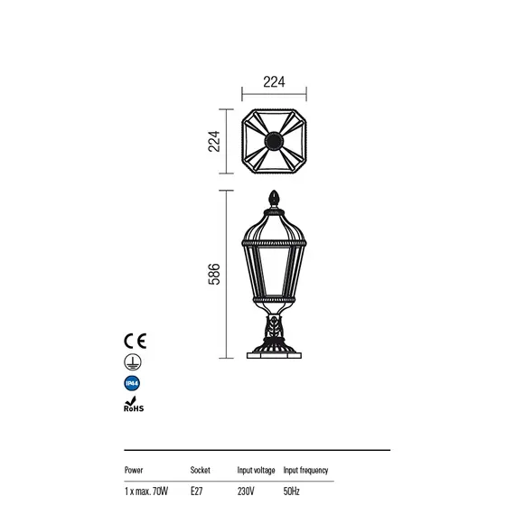 Градински стълб  ESSEN 9660 Redo IP44 | Osvetlenieto.bg