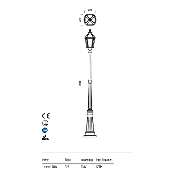 Градински стълб  ESSEN 9662 Redo IP44 | Osvetlenieto.bg