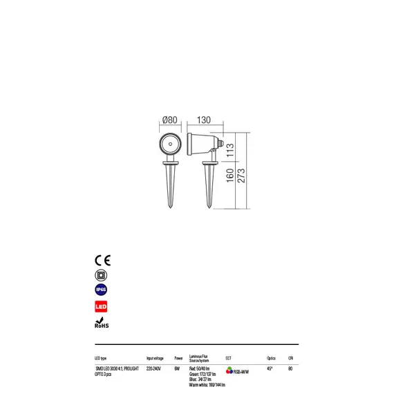 LED Градински спот TAIGA 90149 Redo IP65 | Osvetlenieto.bg