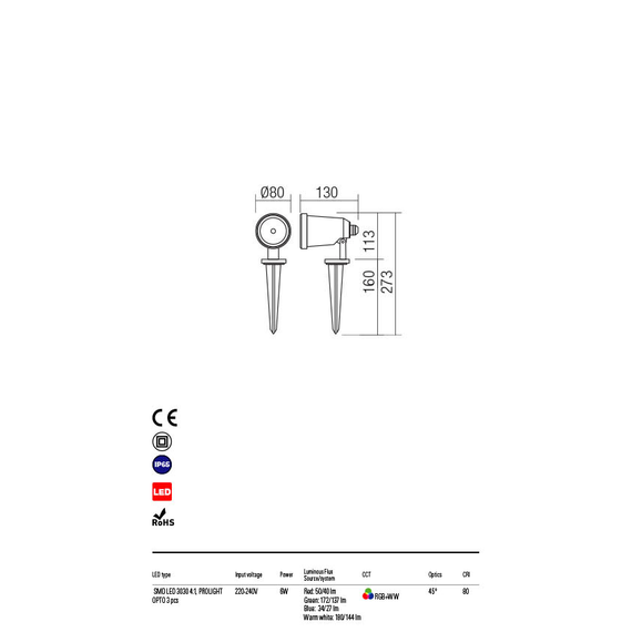 LED Градински спот TAIGA 90149 Redo IP65 | Osvetlenieto.bg