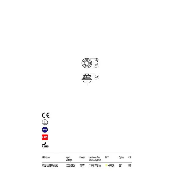 LED Луна за вграждане в земя XENO 90033 Redo IP65 | Osvetlenieto.bg