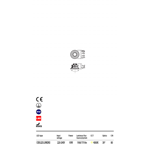 LED Луна за вграждане в земя XENO 90034 Redo IP65 | Osvetlenieto.bg