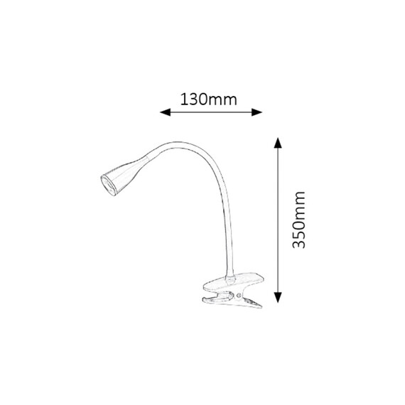 LED работна лапма Jeff 4196 Rabalux 1x4,5W 3000K | Osvetlenieto.bg