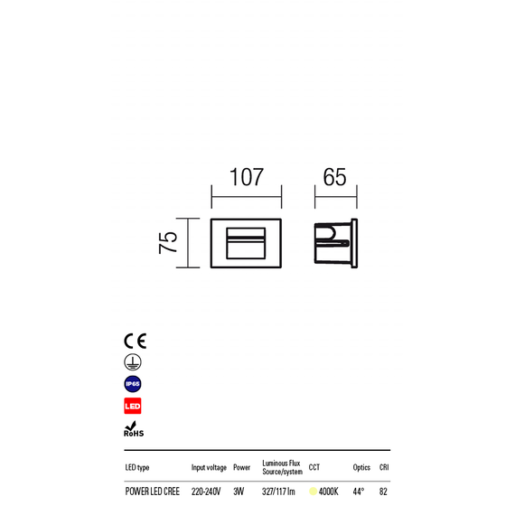 LED Външен аплик за стена INNER 9546 Redo IP65 | Osvetlenieto.bg