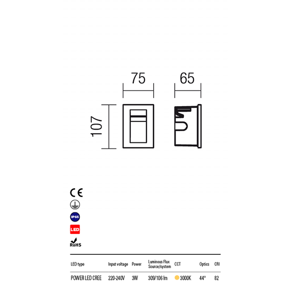 LED Външен аплик за стена INNER 9637 Redo IP65 | Osvetlenieto.bg