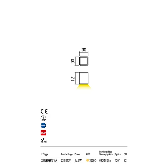 LED Външен плафон BETA 9198 Redo IP54 | Osvetlenieto.bg