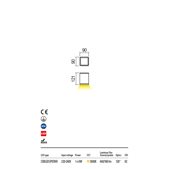 LED Външен плафон BETA 9198 Redo IP54 | Osvetlenieto.bg