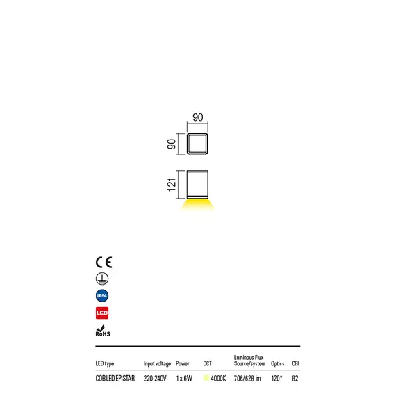LED Външен плафон BETA 9457 Redo IP54 | Osvetlenieto.bg
