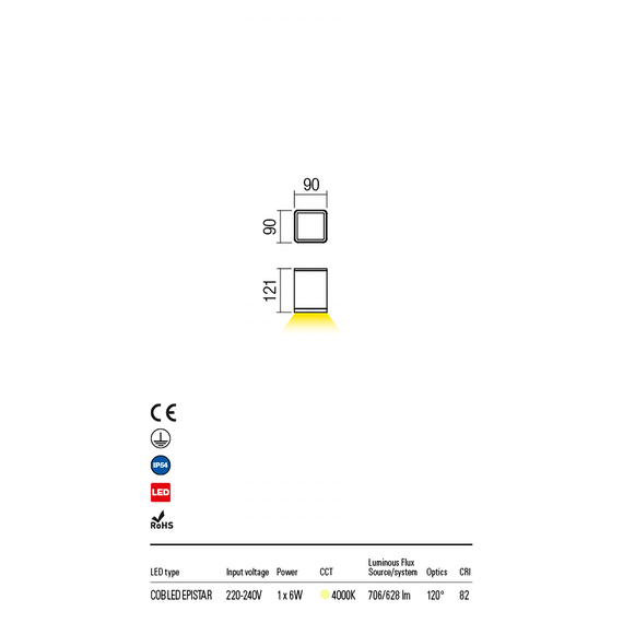 LED Външен плафон BETA 9457 Redo IP54 | Osvetlenieto.bg