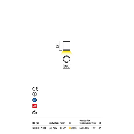 LED Външен плафон ETA 9063 Redo IP54 | Osvetlenieto.bg