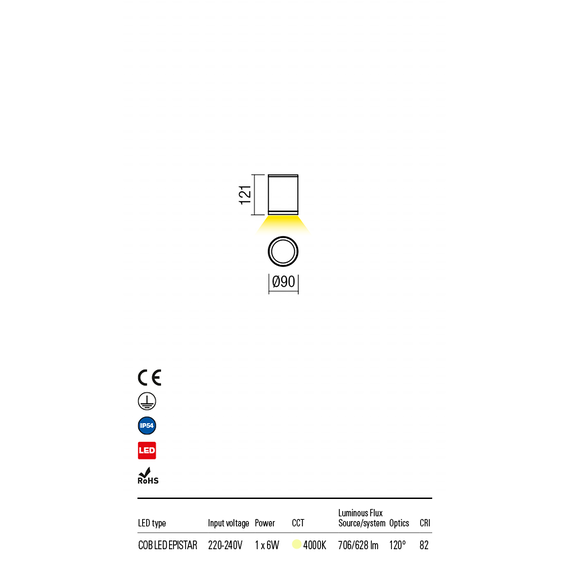 LED Външен плафон ETA 9599 Redo IP54 | Osvetlenieto.bg