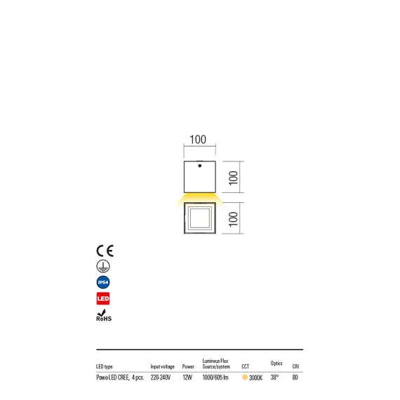 LED Външен плафон HUB 90228 Redo IP54 | Osvetlenieto.bg