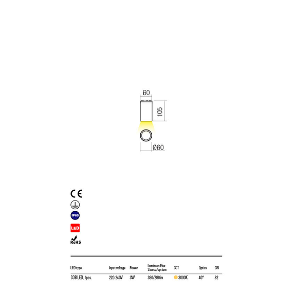 LED Външен плафон RAM 90082 Redo IP65 | Osvetlenieto.bg