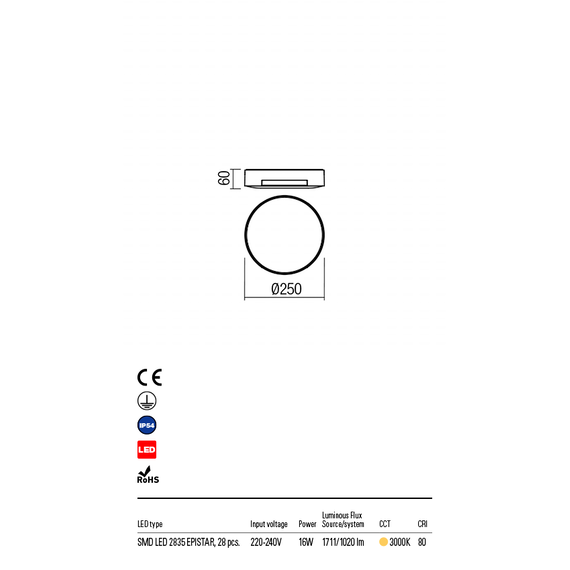 LED Външен плафон SKOR 90005 Redo IP54 | Osvetlenieto.bg