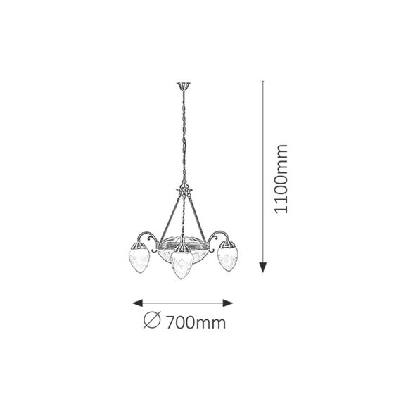 Полилей Annabella 8633 Rabalux  3xE14/2xE27 | Osvetlenieto.bg Полилей Annabella 8633 Rabalux  3xE14/2xE27 | Osvetlenieto.bg