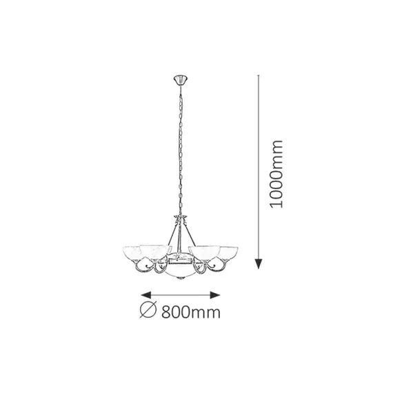 Полилей Marlene 8546 Rabalux 6xE14/2xE27 | Osvetlenieto.bg