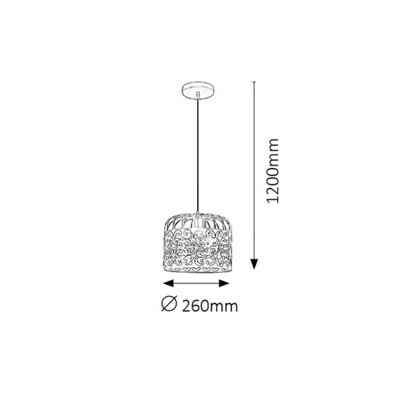 Винтидж полилей Alessandra 2161 Rabalux 1xE27 | Osvetlenieto.bg