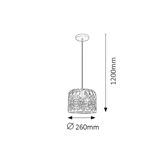Винтидж полилей Alessandra 2161 Rabalux 1xE27 | Osvetlenieto.bg