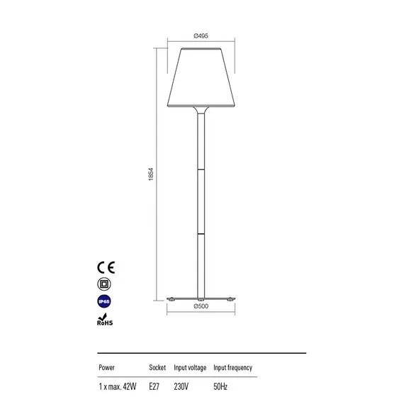 Външна стояща лампа PINO 9979 Redo IP65 | Osvetlenieto.bg