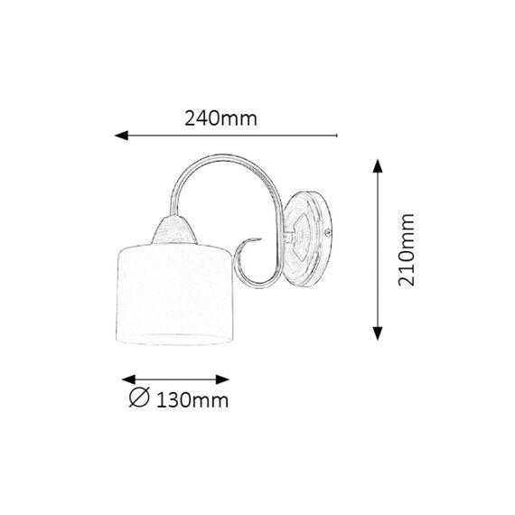 Аплик Edith 7274 Rabalux 1xE27 | Osvetlenieto.bg