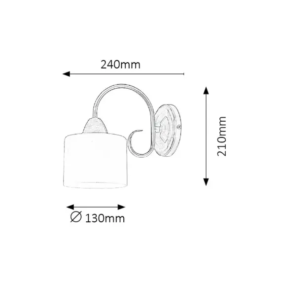Аплик Edith 7274 Rabalux 1xE27 | Osvetlenieto.bg