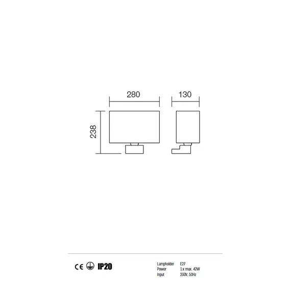 Аплик ENJOY 01-678 BG Redo 1X42W E27 | Osvetlenieto.bg