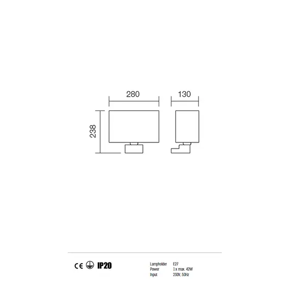 Аплик ENJOY 01-678 WH Redo 1X42W E27 | Osvetlenieto.bg