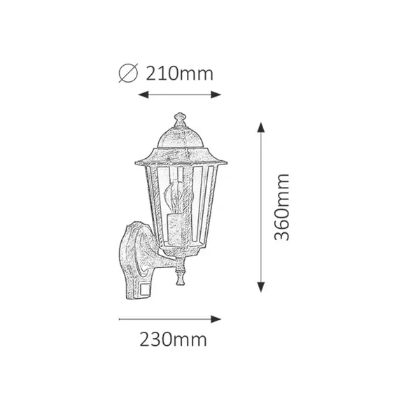 Фасаден аплик със сензор за движение Velence 8218 Rabalux 1xE27 | Osvetlenieto.bg