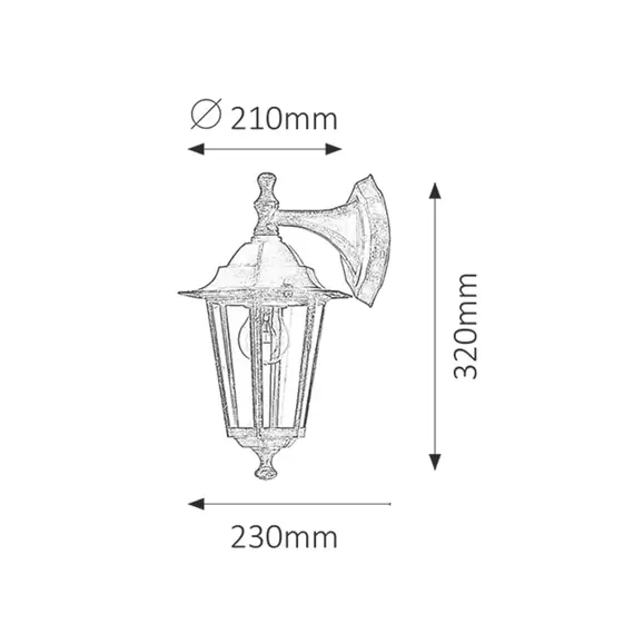 Фасаден аплик Velence 8232 Rabalux 1xE27 | Osvetlenieto.bg