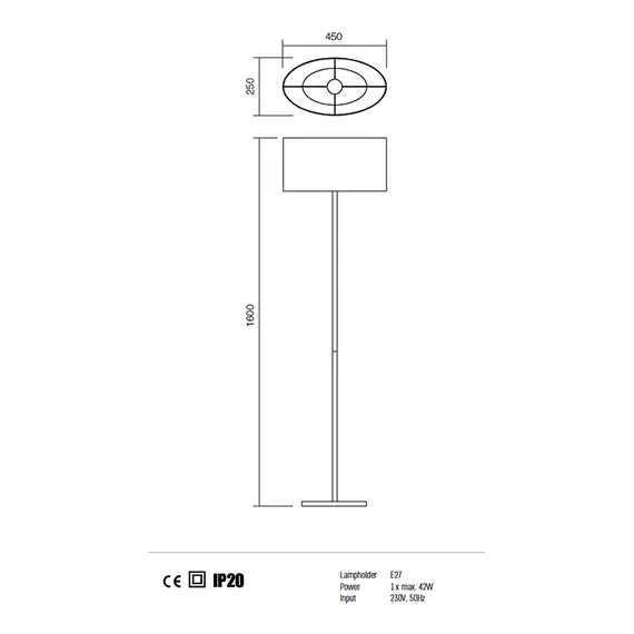 Лампион ENJOY 01-681 BG Redo 1X42W E27 | Osvetlenieto.bg