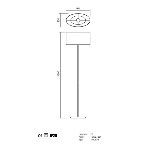 Лампион ENJOY 01-681 BR Redo 1X42W E27 | Osvetlenieto.bg