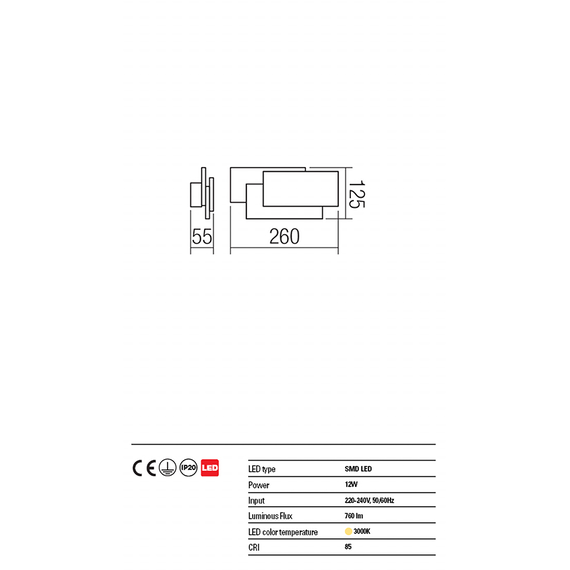 LED Аплик GAMER 01-1444 Redo 12W IP20 | Osvetlenieto.bg LED Аплик GAMER 01-1444 Redo 12W IP20 | Osvetlenieto.bg
