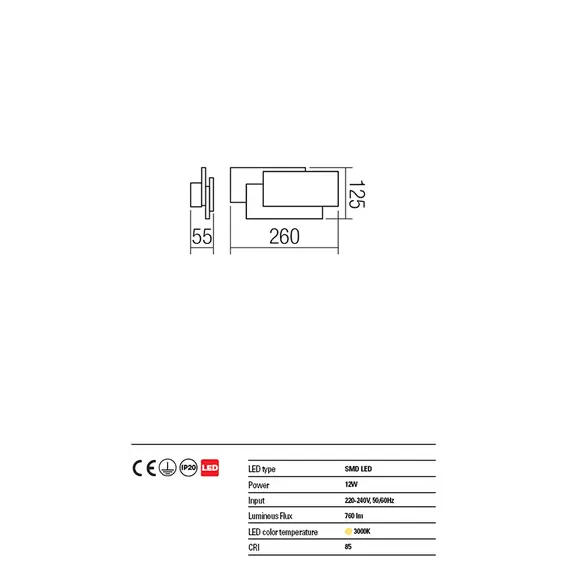 LED Аплик GAMER 01-1444 Redo 12W IP20 | Osvetlenieto.bg
