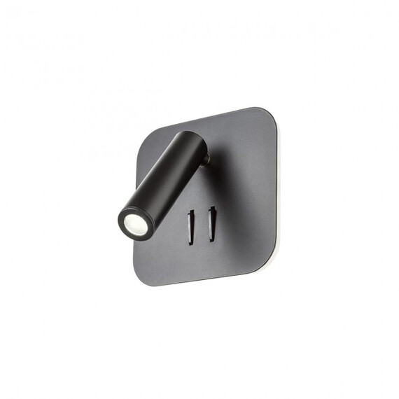 LED Аплик QUDA 01-1492 Redo SQ 1x6W+1x3W 3000K BLACK | Osvetlenieto.bg