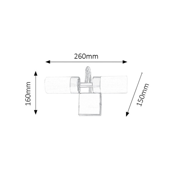 LED аплик за баня Betty 5746 Rabalux 2x4W 4000K | Osvetlenieto.bg